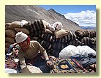 Karma Wangyal mit Salzsaecken und Yaks aus Tibet.JPG